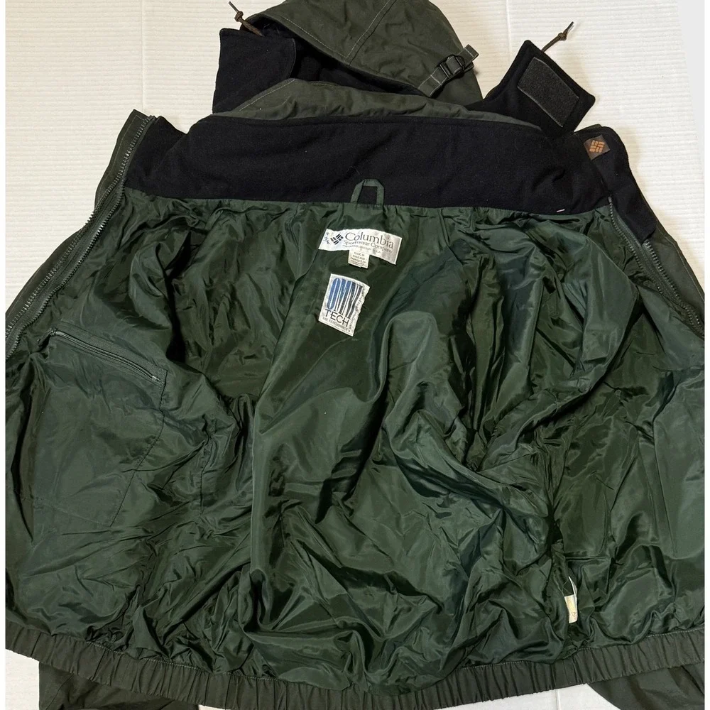 COLUMBIA Omni-Tech - Men's Vintage 3-in-1 Green Hunting Jacket Coat - X-Large XL